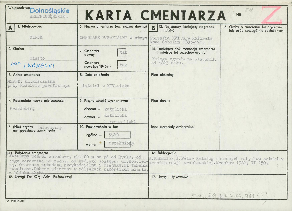 Karta cmentarza, skan nr 1