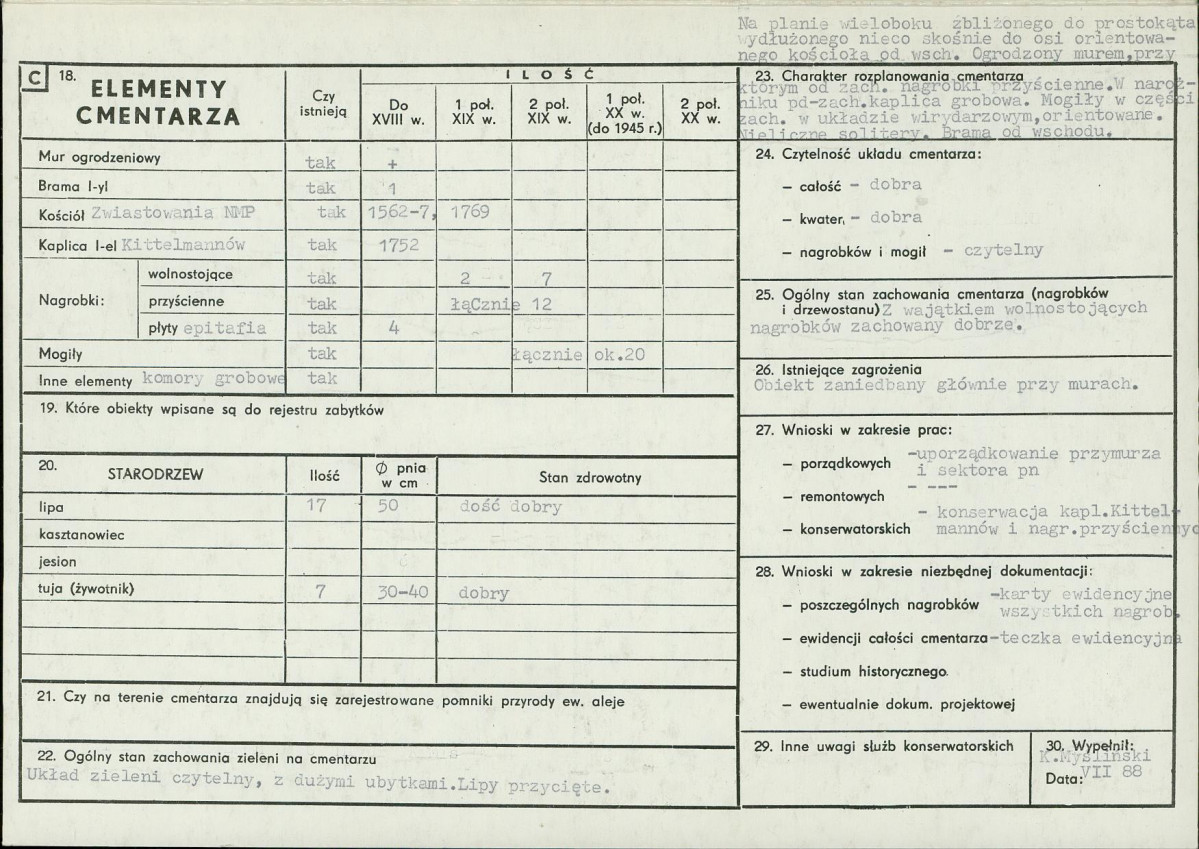 Karta cmentarza, skan nr 2