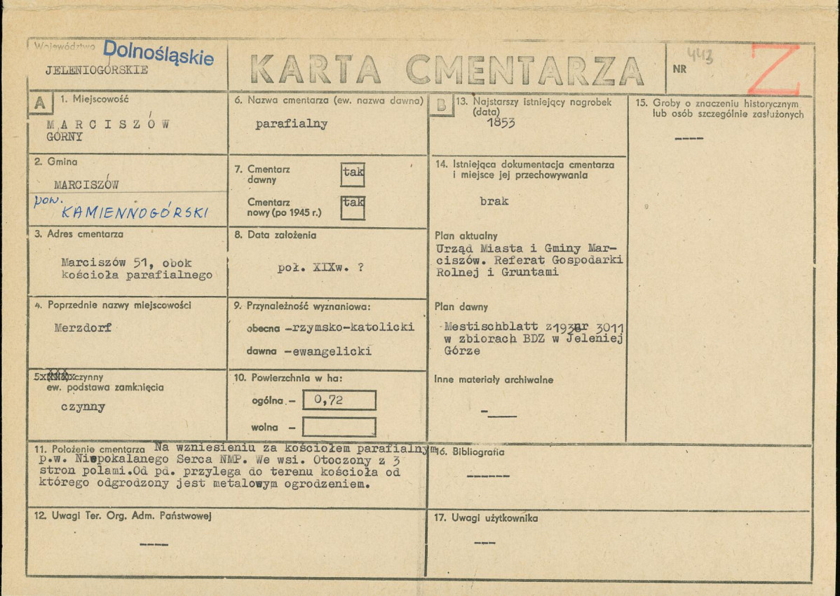 Karta cmentarza, skan nr 1