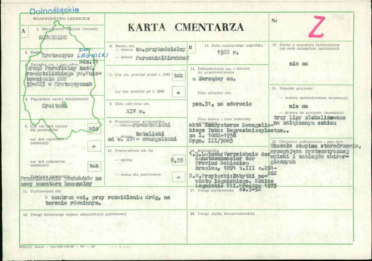Karta cmentarza, skan nr 1