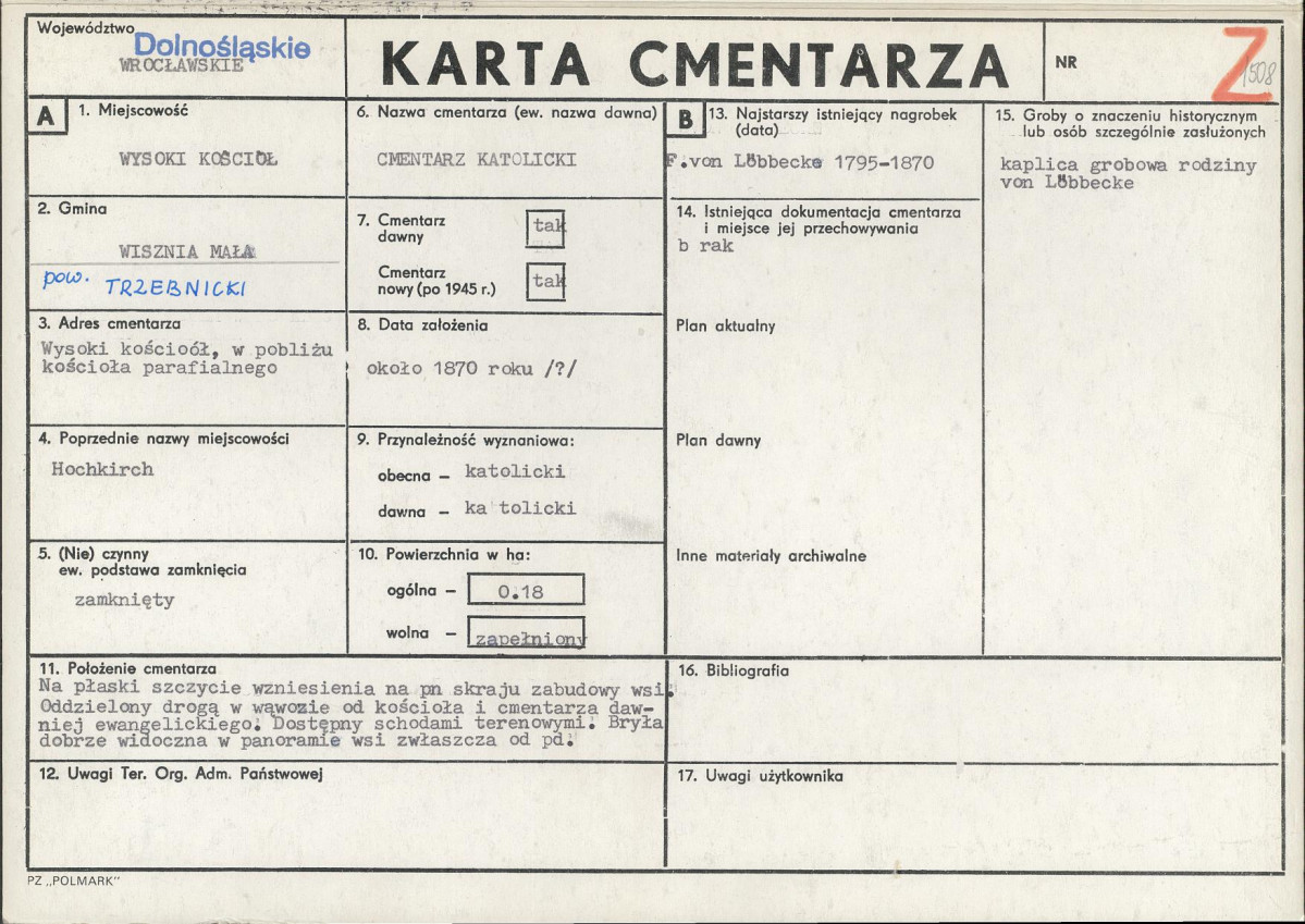 Karta cmentarza, skan nr 1