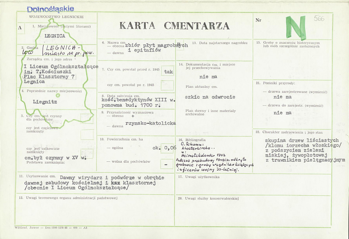 Karta cmentarza, skan nr 1