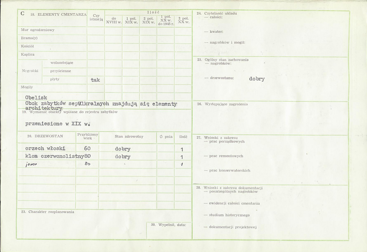 Karta cmentarza, skan nr 2