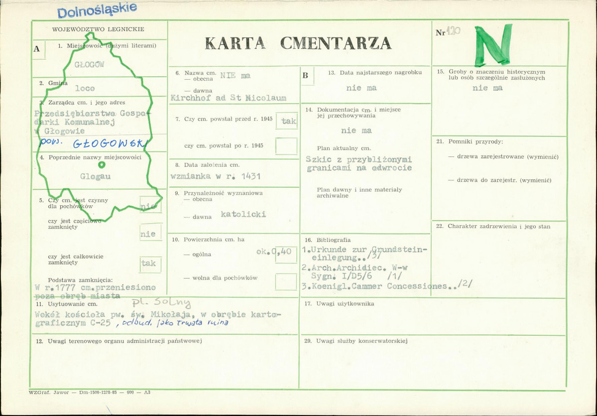 Karta cmentarza, skan nr 1