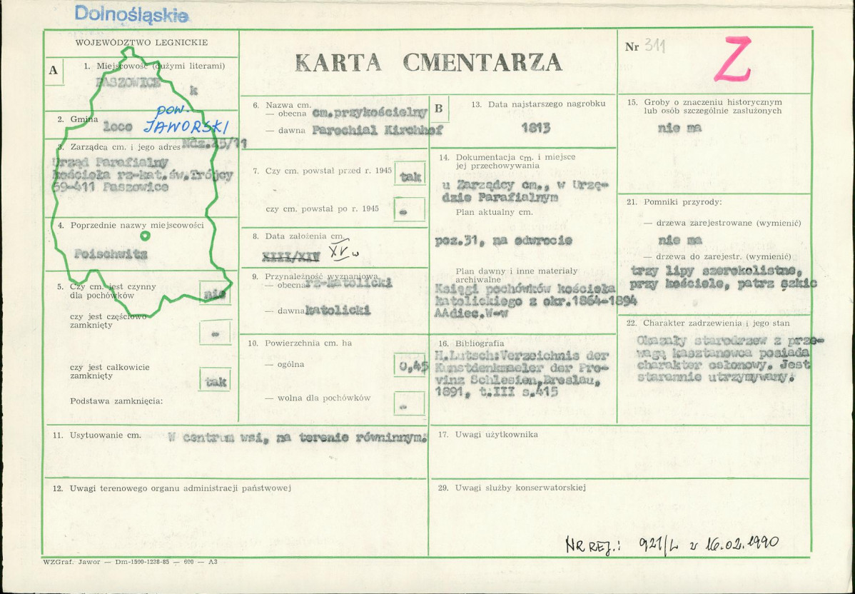Karta cmentarza, skan nr 1