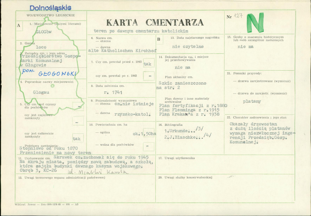 Karta cmentarza, skan nr 1