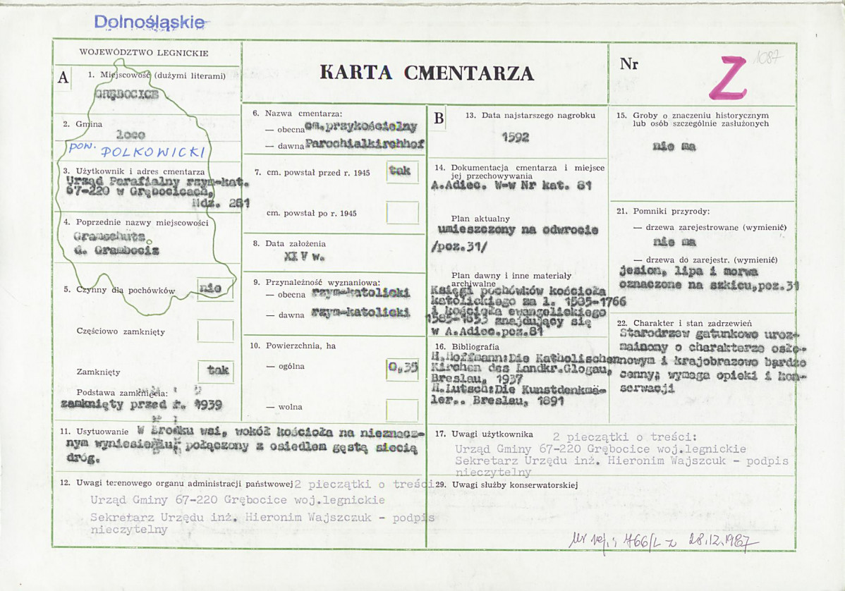 Karta cmentarza, skan nr 1