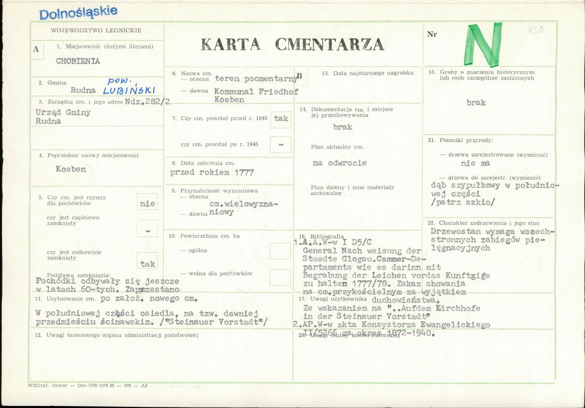 Karta cmentarza, skan nr 1
