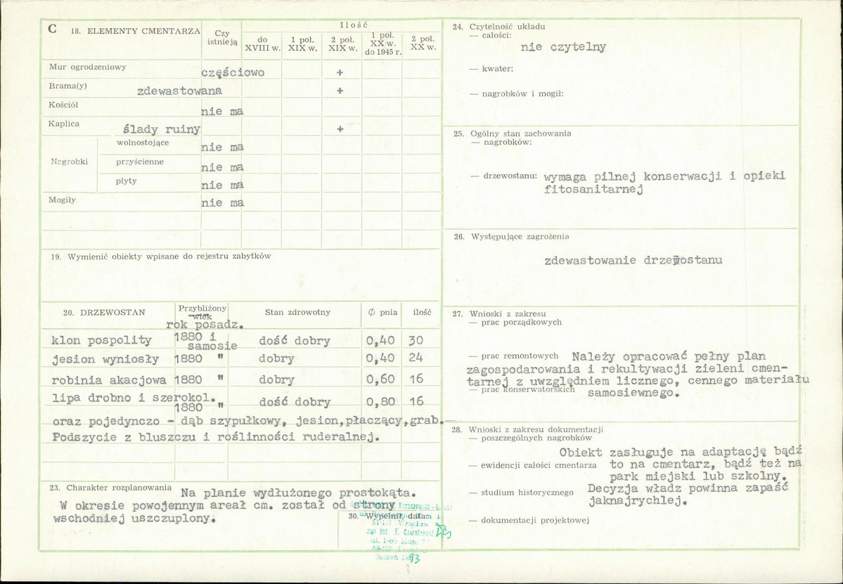 Karta cmentarza, skan nr 2
