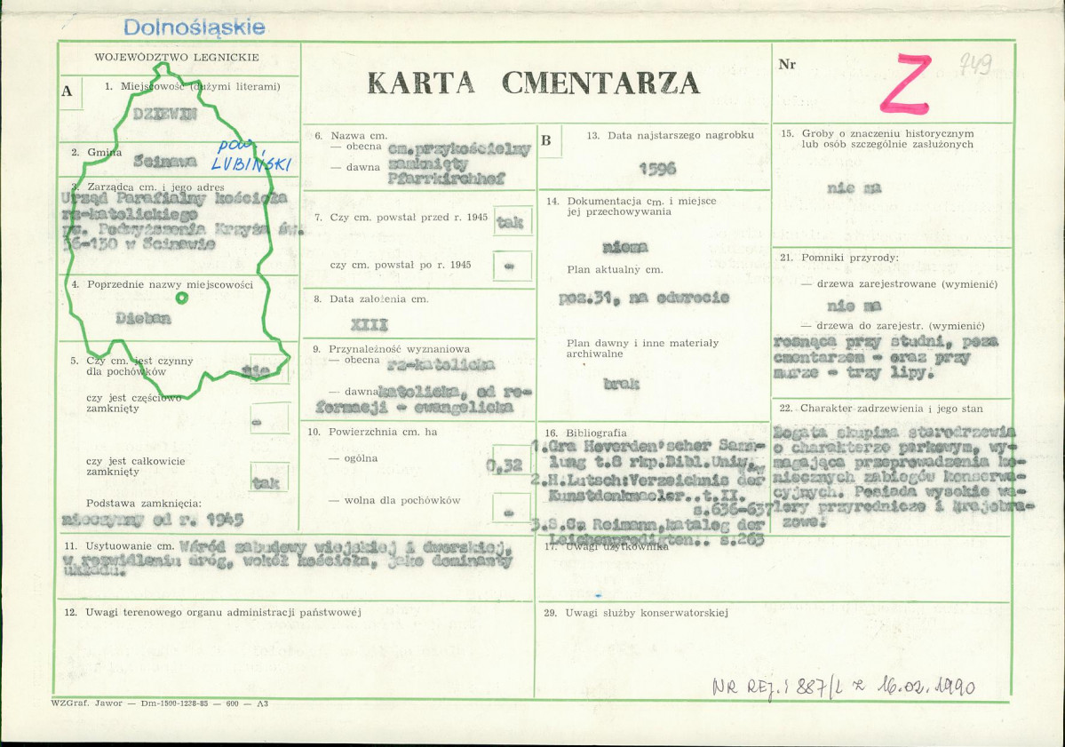 Karta cmentarza, skan nr 1