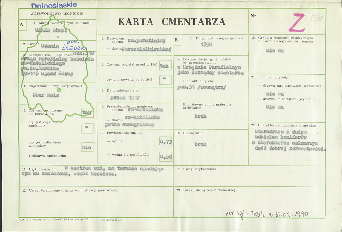 Karta cmentarza, skan nr 1
