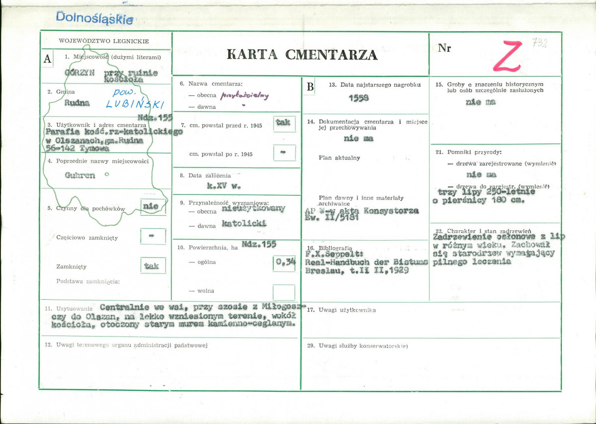 Karta cmentarza, skan nr 1
