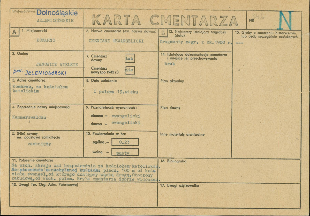 Karta cmentarza, skan nr 1