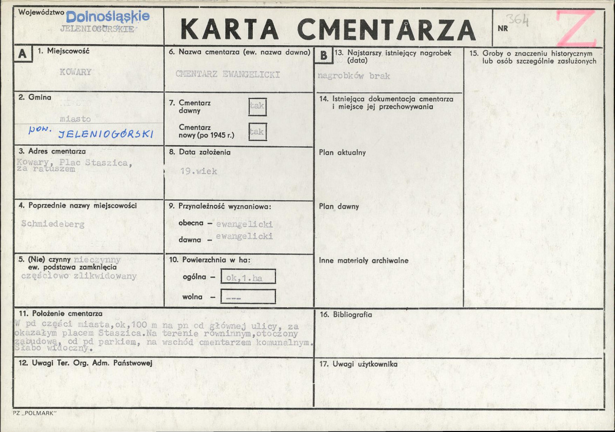 Karta cmentarza, skan nr 1