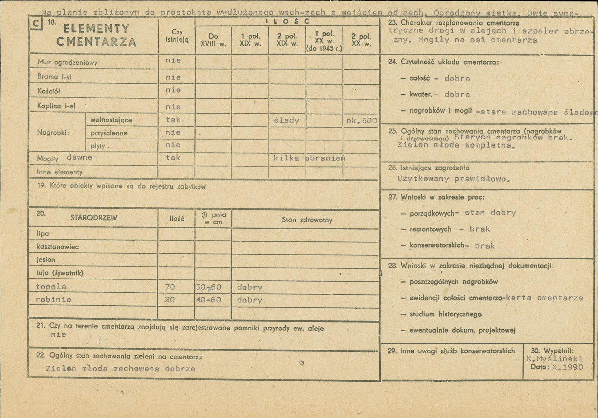 Karta cmentarza, skan nr 2
