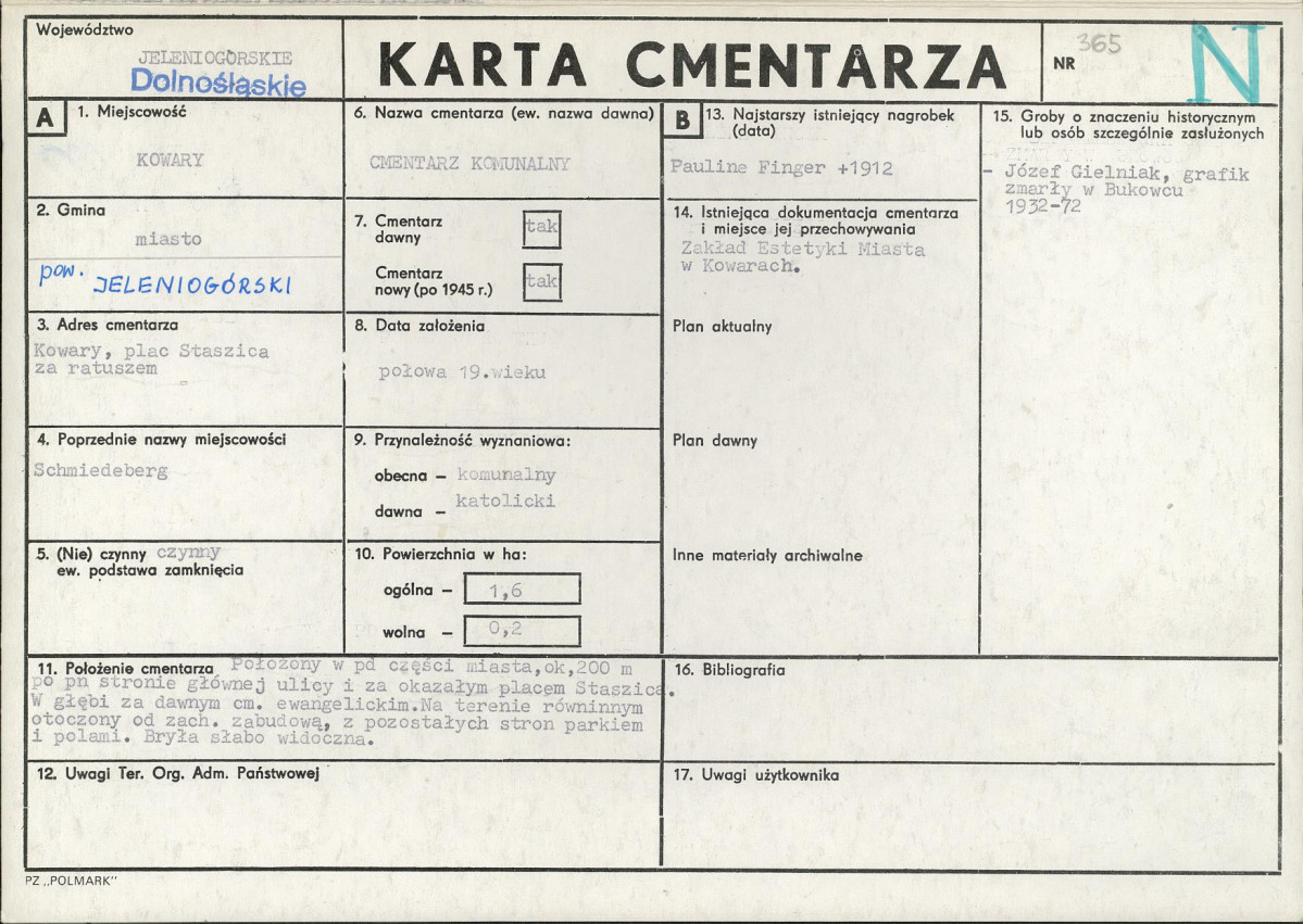 Karta cmentarza, skan nr 1