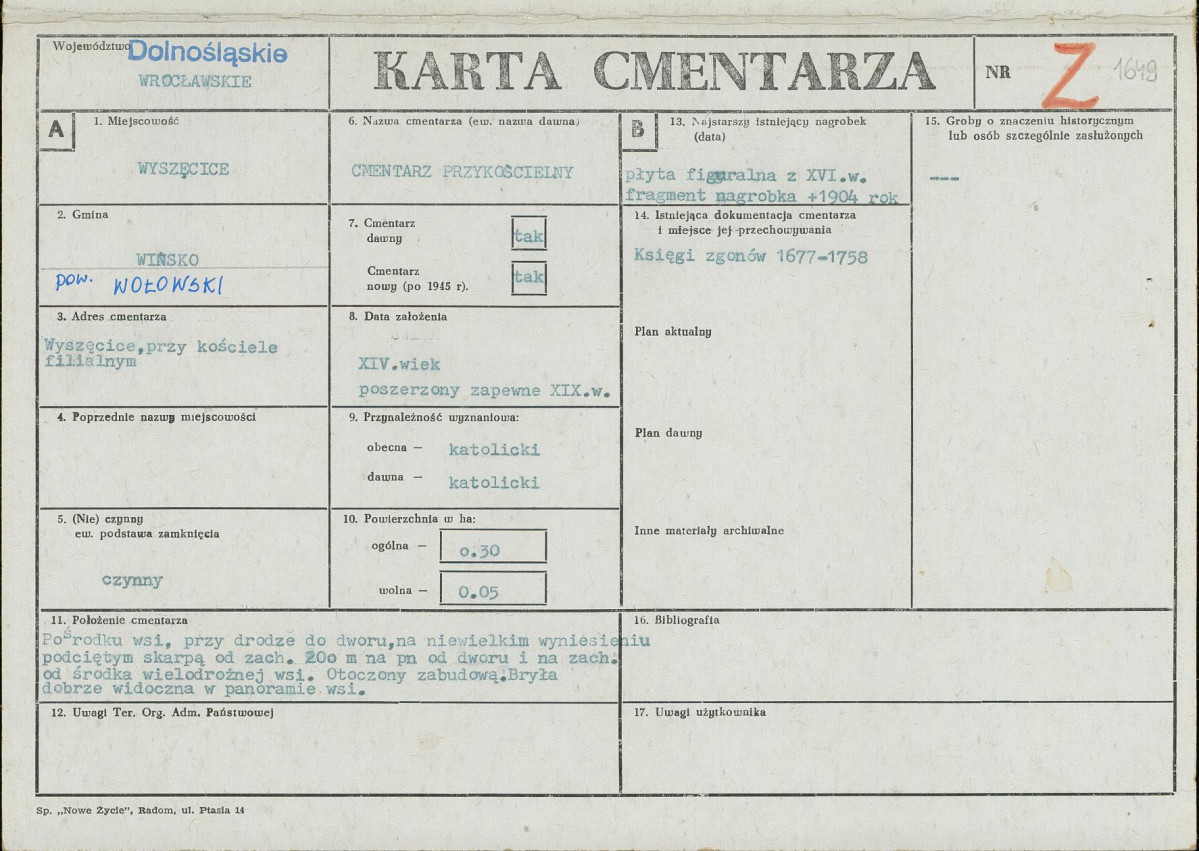 Karta cmentarza, skan nr 1