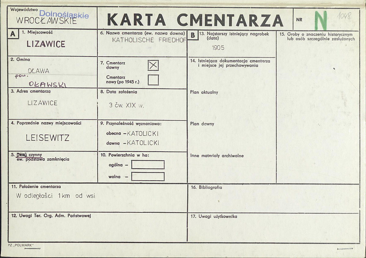 Karta cmentarza, skan nr 1