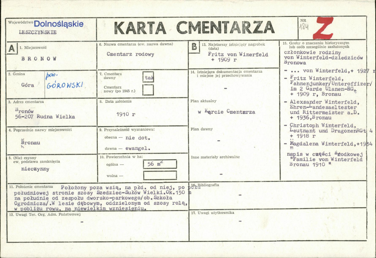 Karta cmentarza, skan nr 1