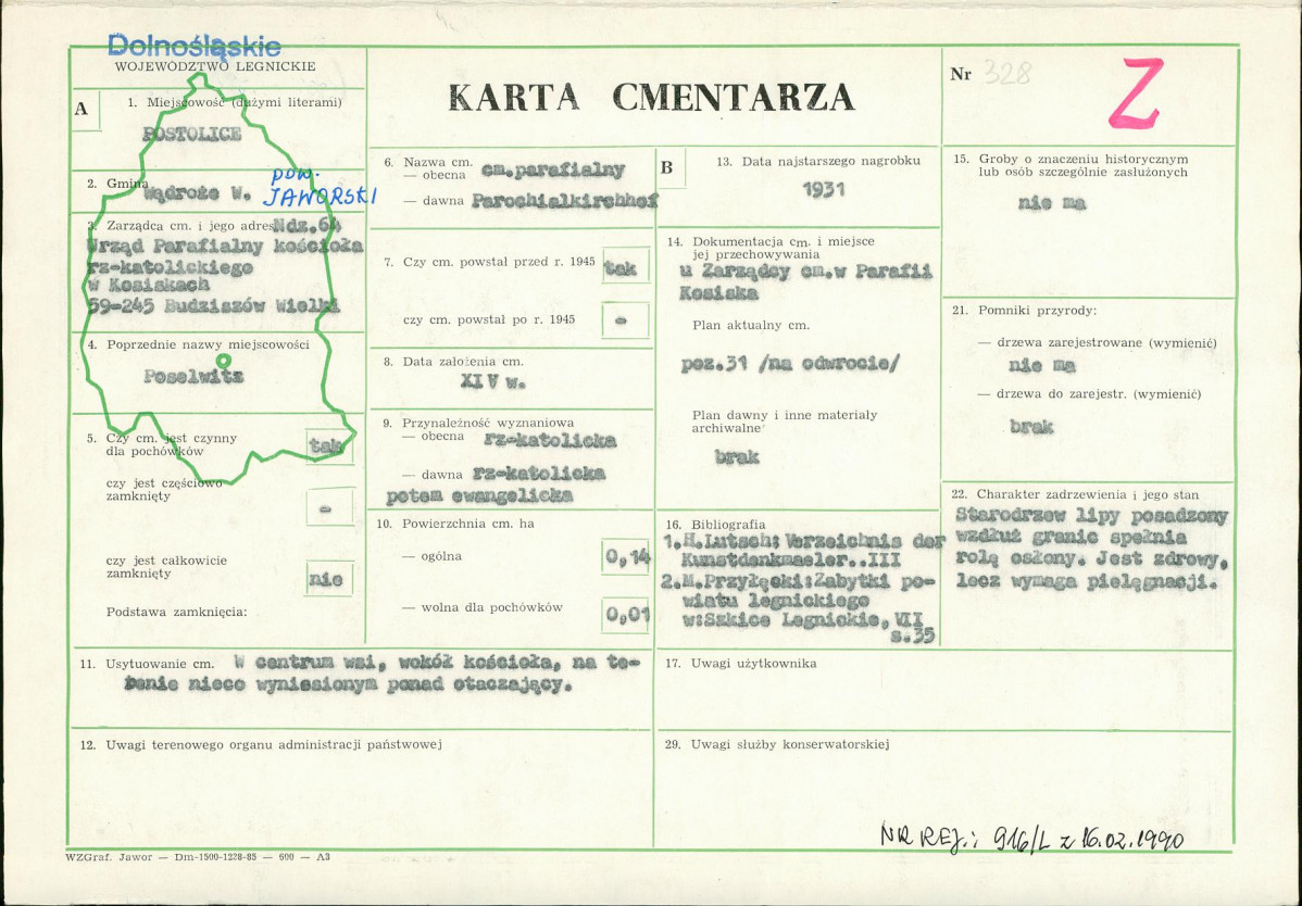 Karta cmentarza, skan nr 1