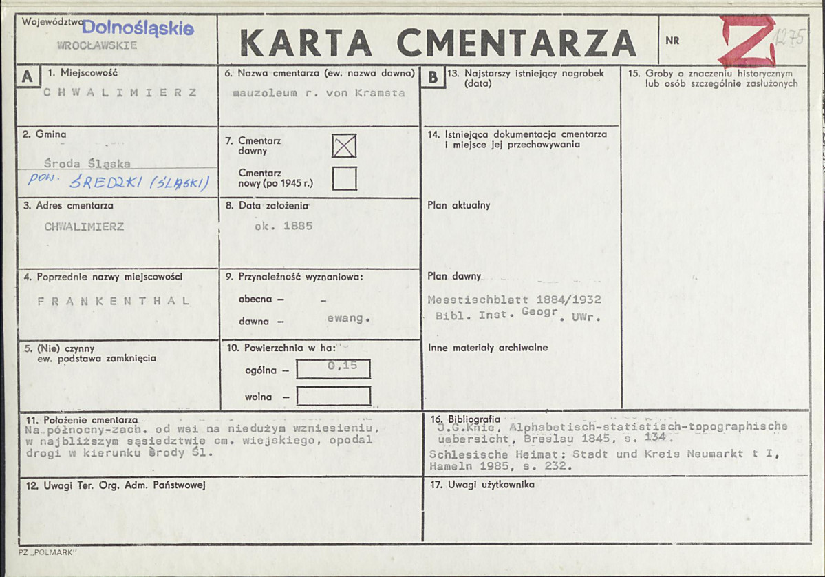 Karta cmentarza, skan nr 1