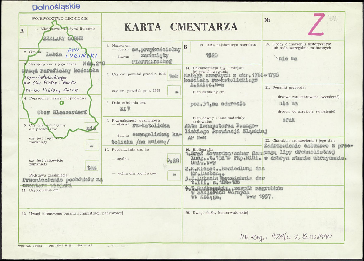 Karta cmentarza, skan nr 1