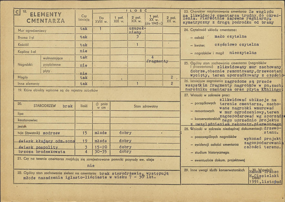 Karta cmentarza, skan nr 2