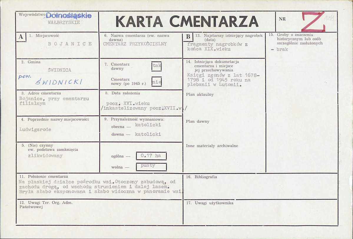 Karta cmentarza, skan nr 1
