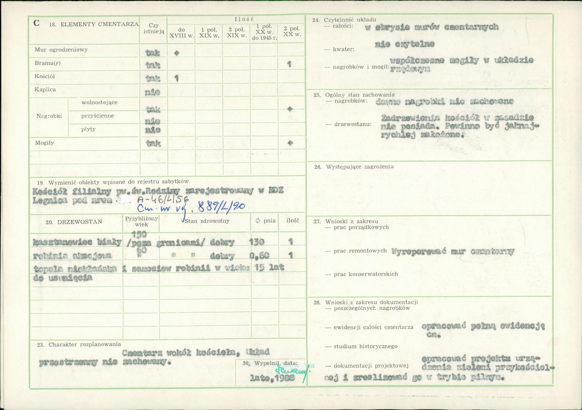 Karta cmentarza, skan nr 2