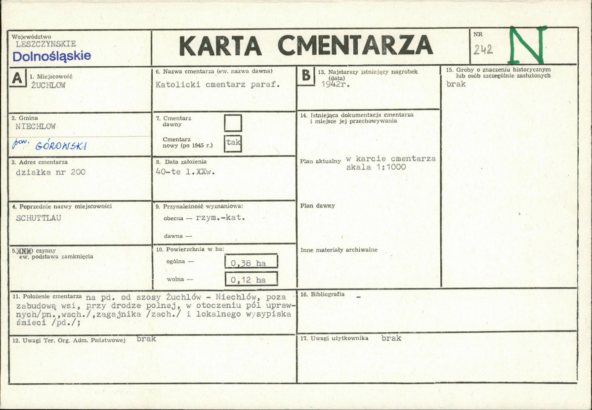 Karta cmentarza, skan nr 1