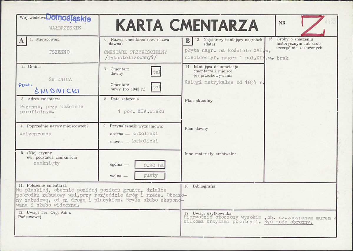 Karta cmentarza, skan nr 1