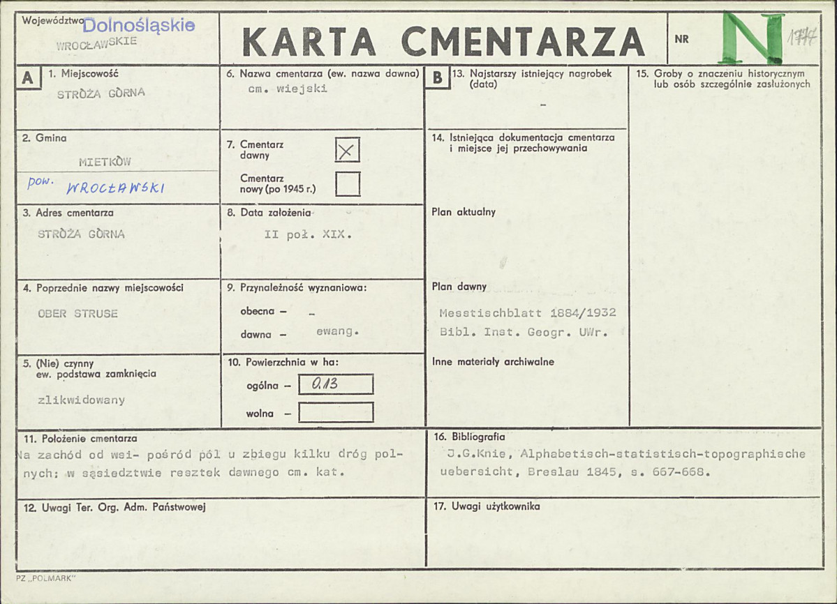 Karta cmentarza, skan nr 1