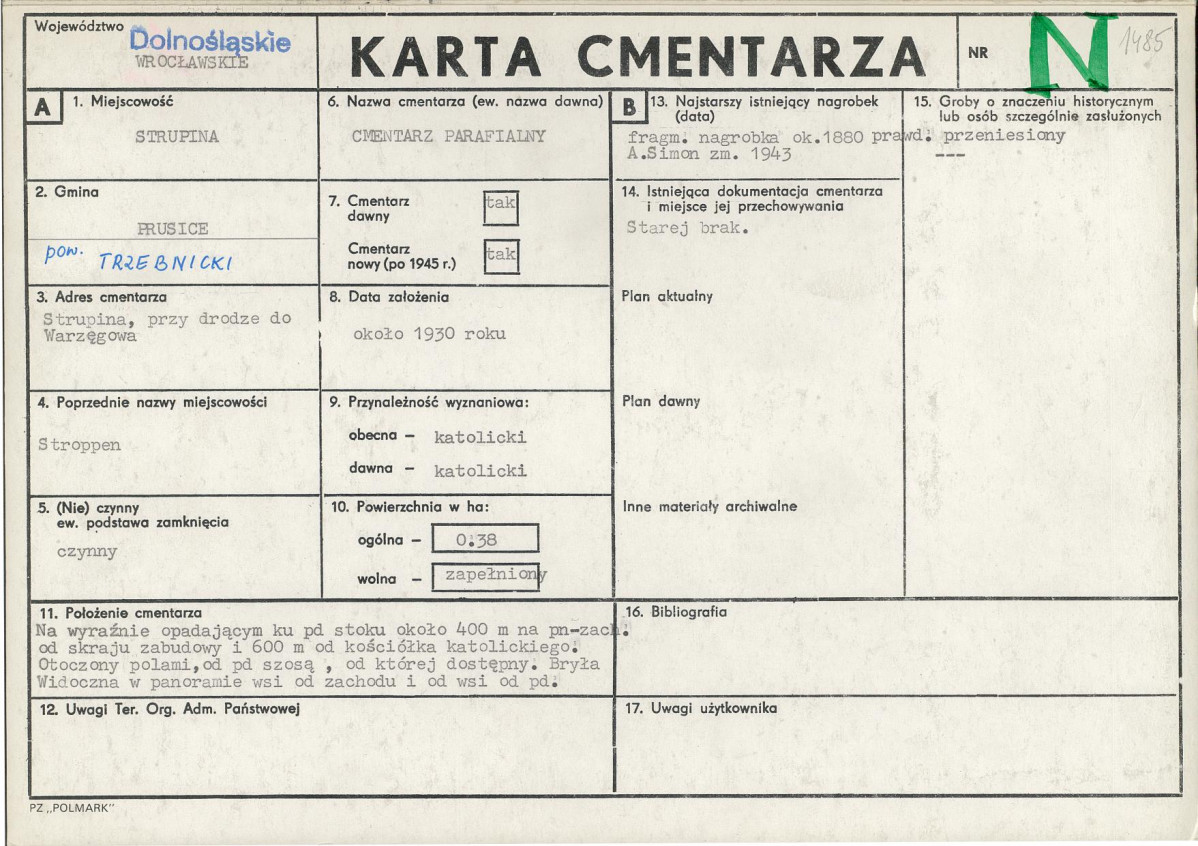 Karta cmentarza, skan nr 1