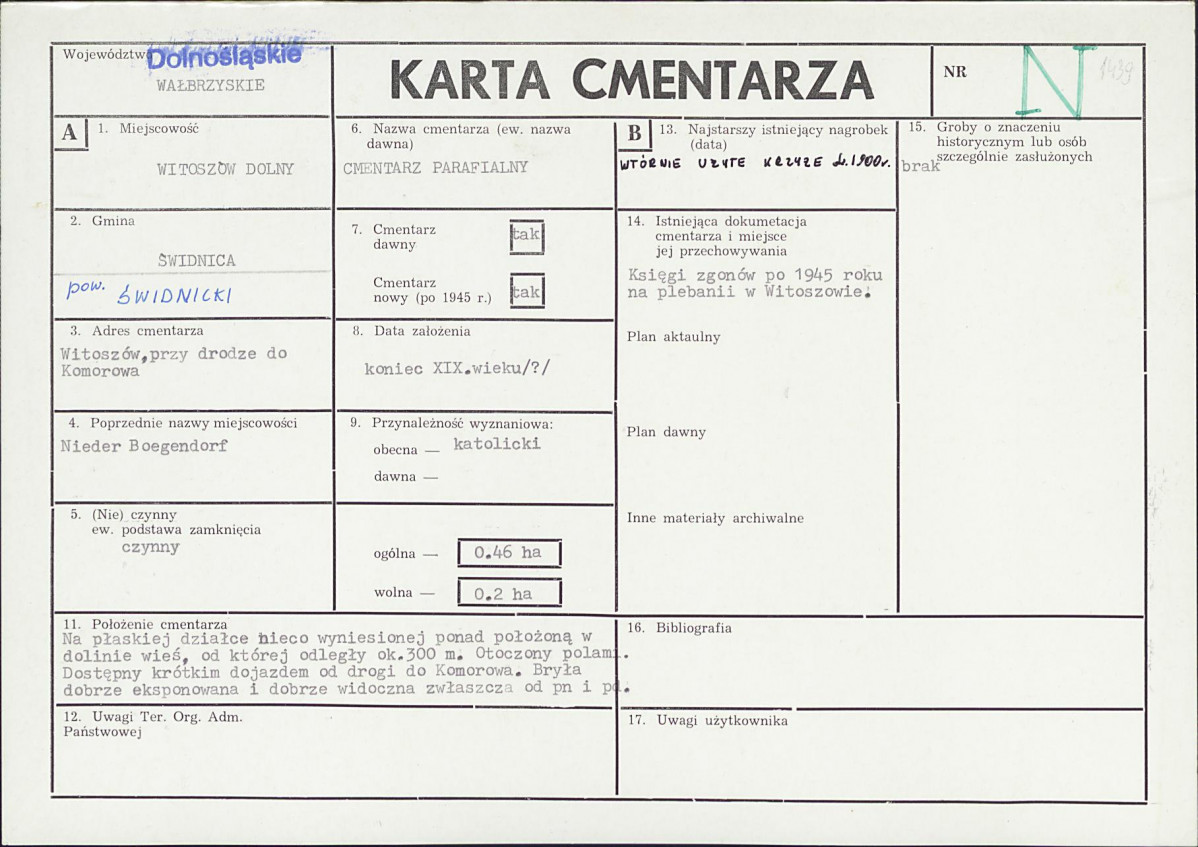 Karta cmentarza, skan nr 1