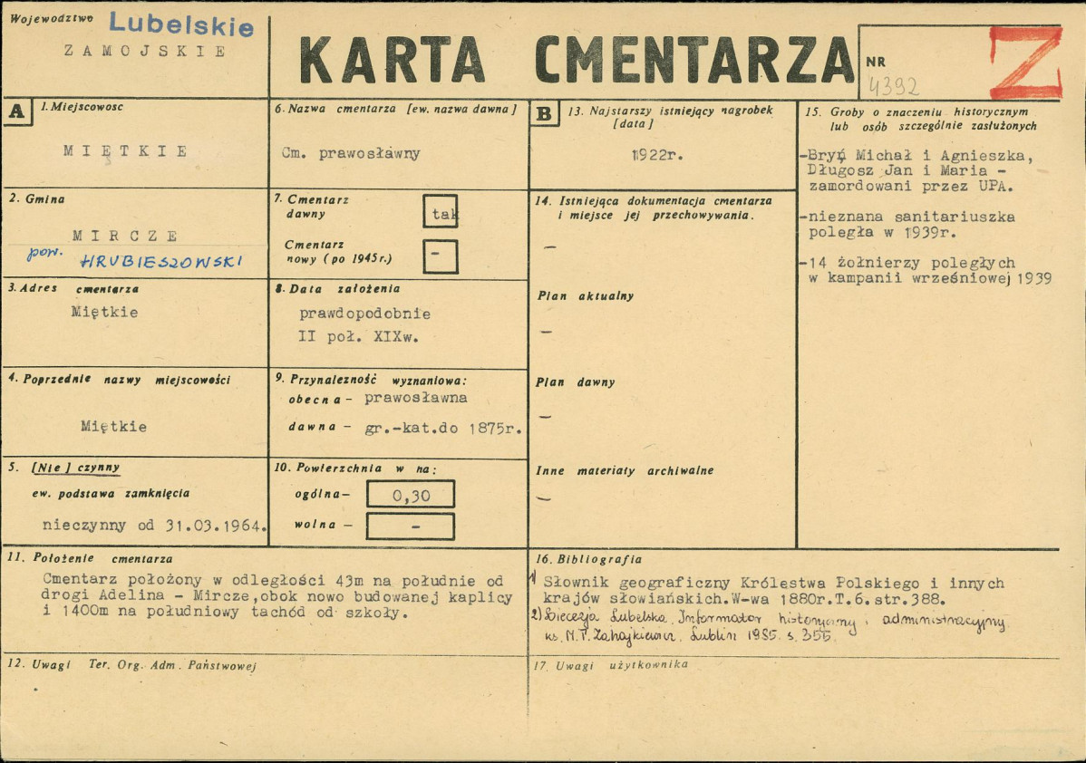 Karta cmentarza, skan nr 1