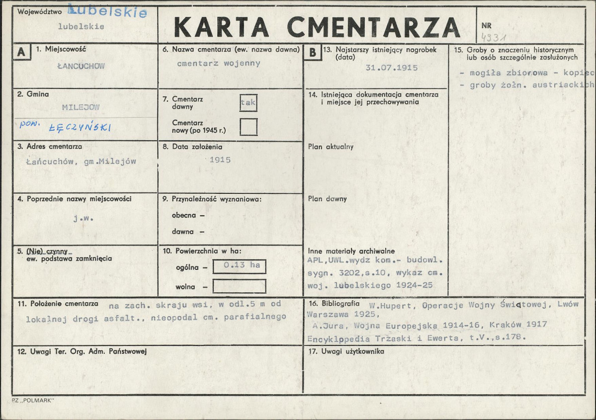 Karta cmentarza, skan nr 1