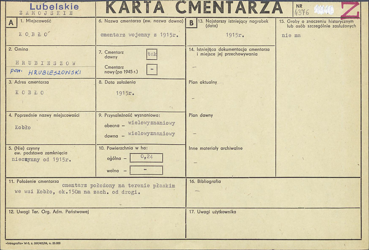 Karta cmentarza, skan nr 1