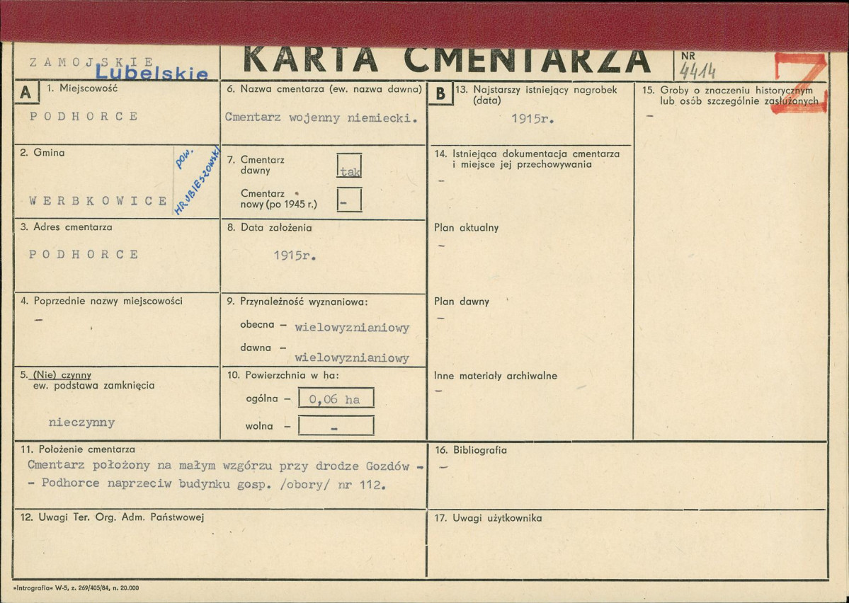 Karta cmentarza, skan nr 1
