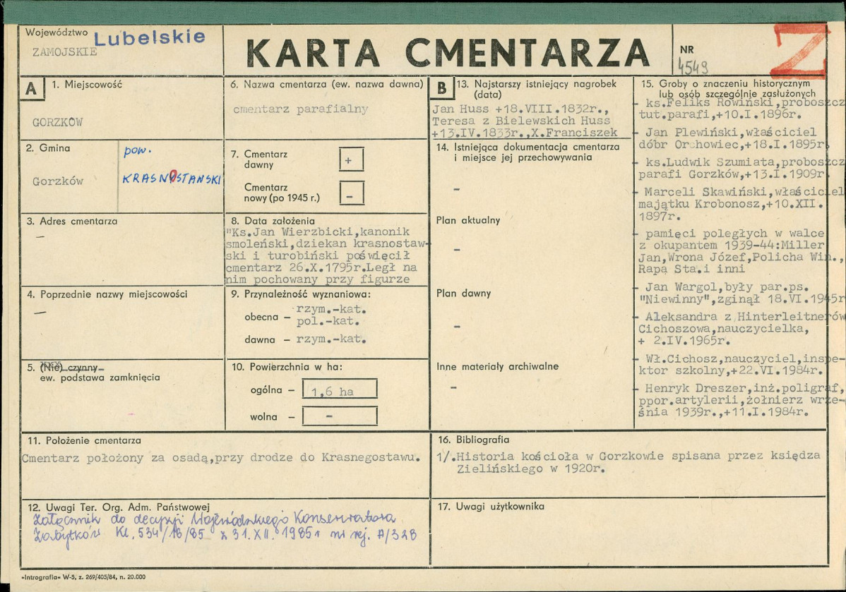 Karta cmentarza, skan nr 1