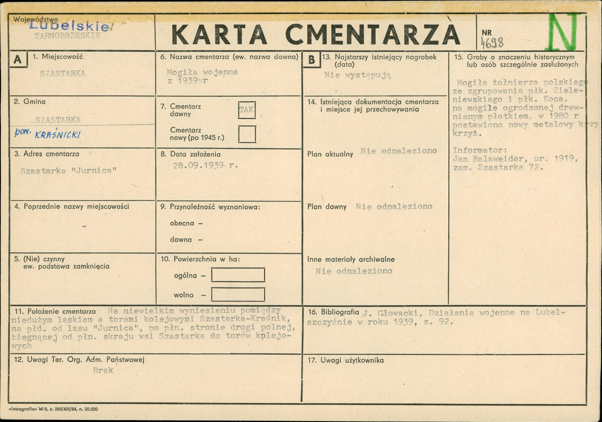 Karta cmentarza, skan nr 1