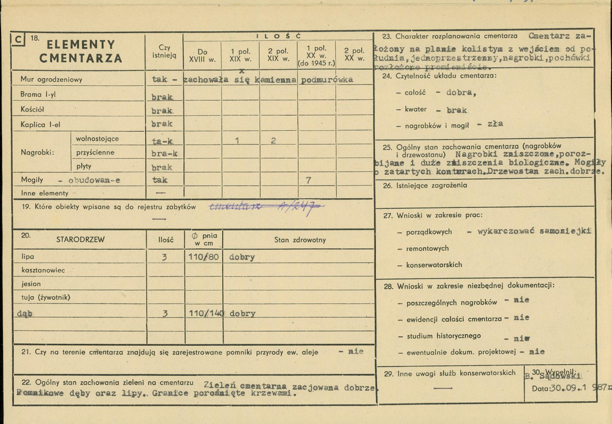 KC - Karta cmentarza, skan nr 2