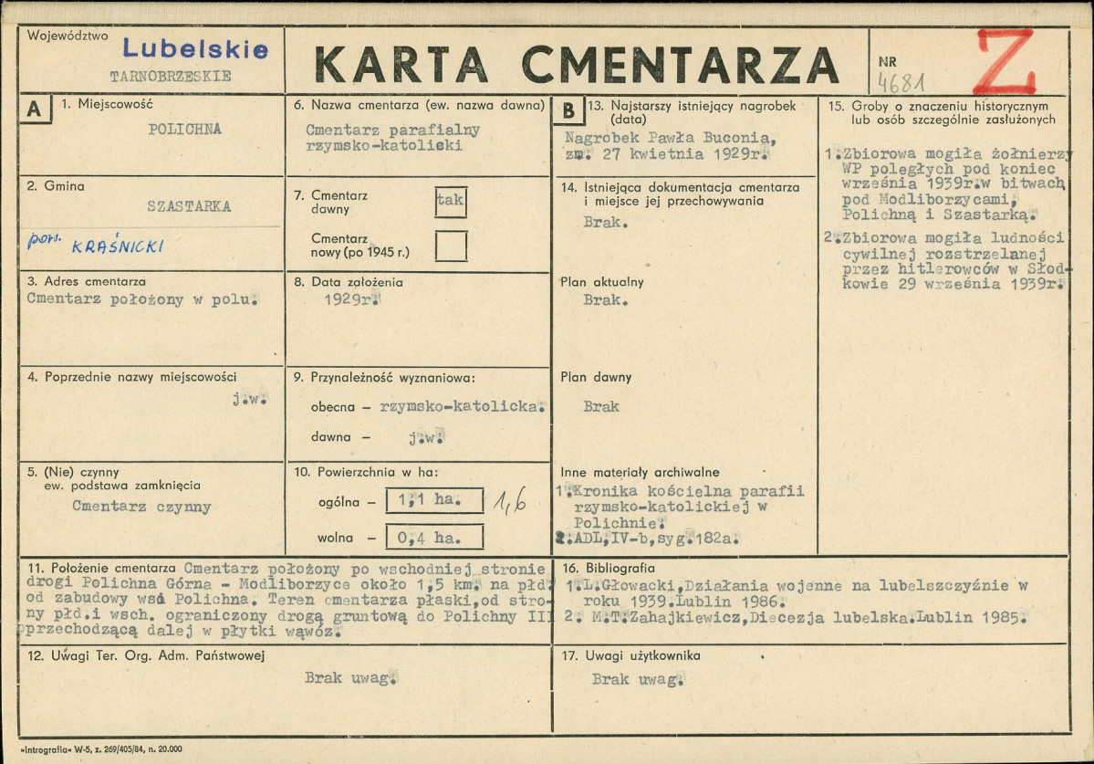 Karta cmentarza, skan nr 1
