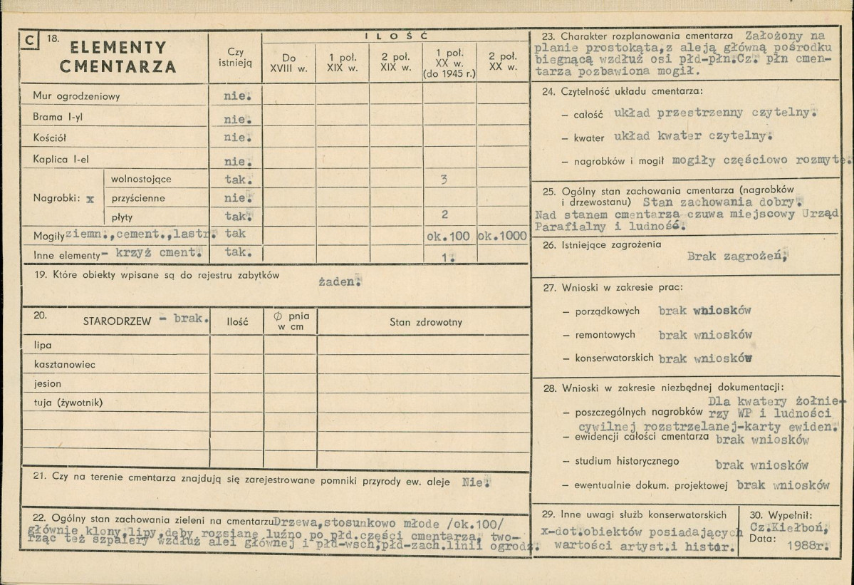 Karta cmentarza, skan nr 2