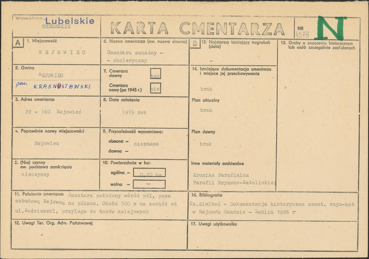Karta cmentarza, skan nr 1