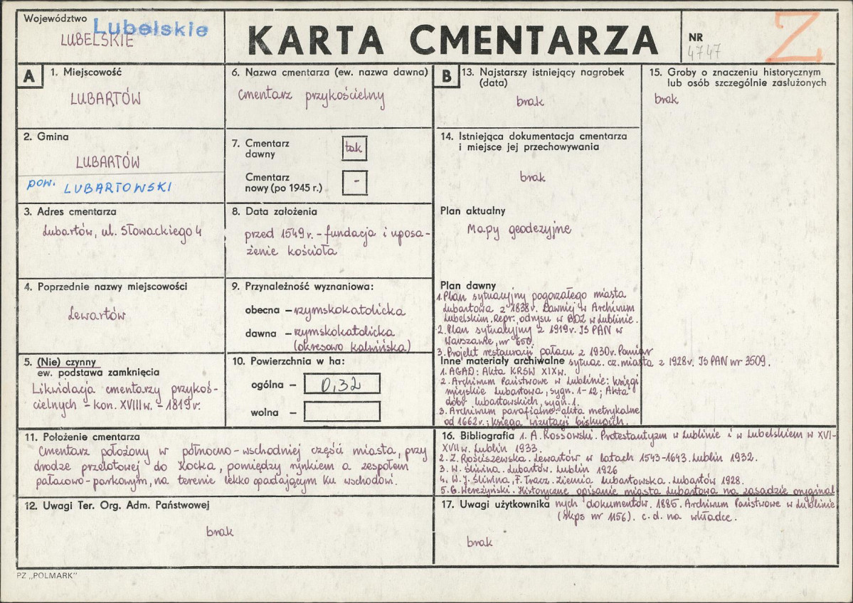 Karta cmentarza, skan nr 1