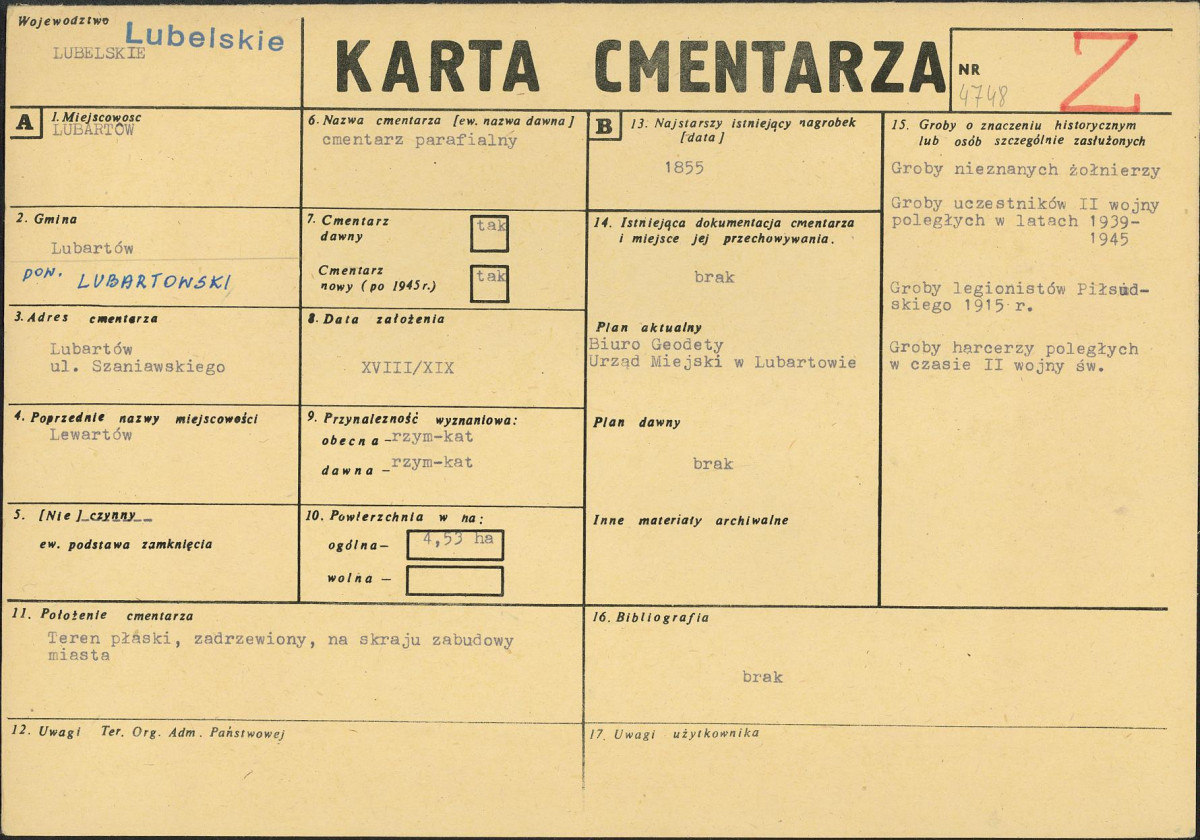 Karta cmentarza, skan nr 1