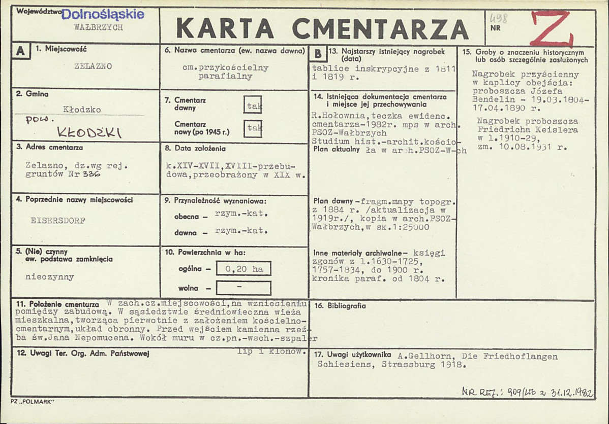 Karta cmentarza, skan nr 1