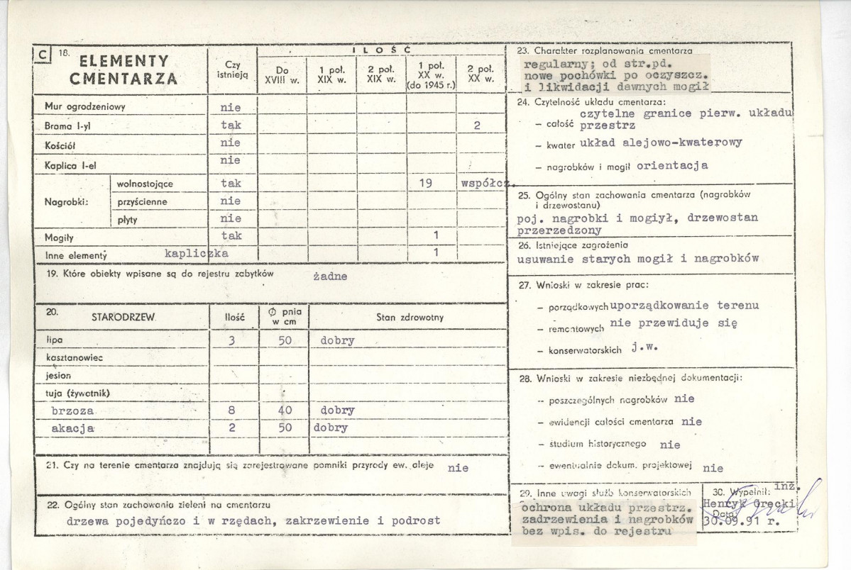 KC - Karta cmentarza, skan nr 2