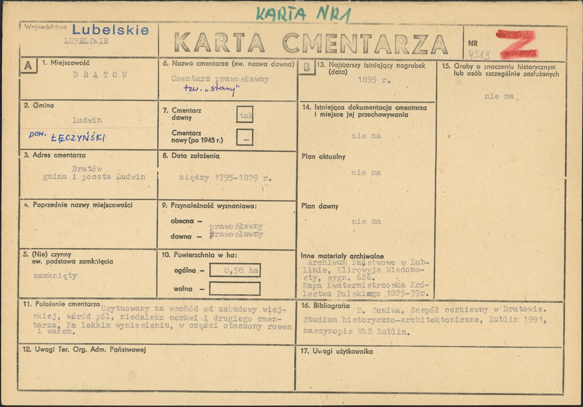 Karta cmentarza, skan nr 1