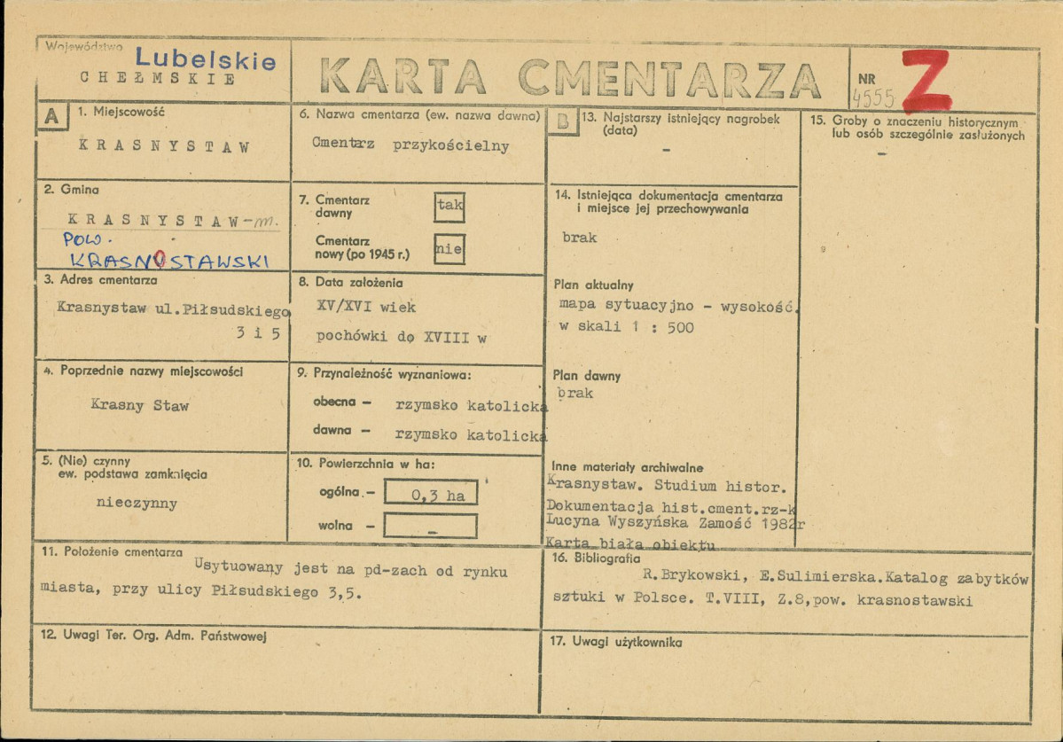 Karta cmentarza, skan nr 1